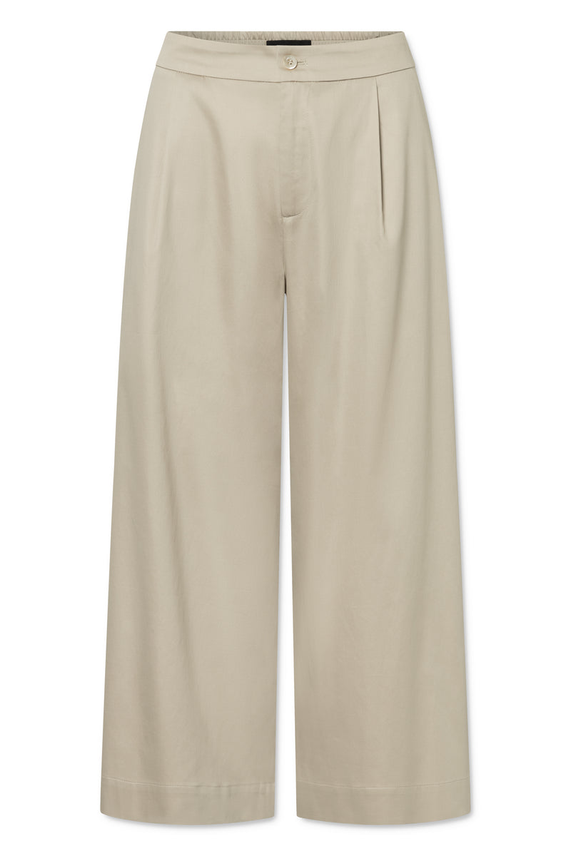 Naja Lauf NADINE PANTS SATEEN POPLIN PANTS BEIGE