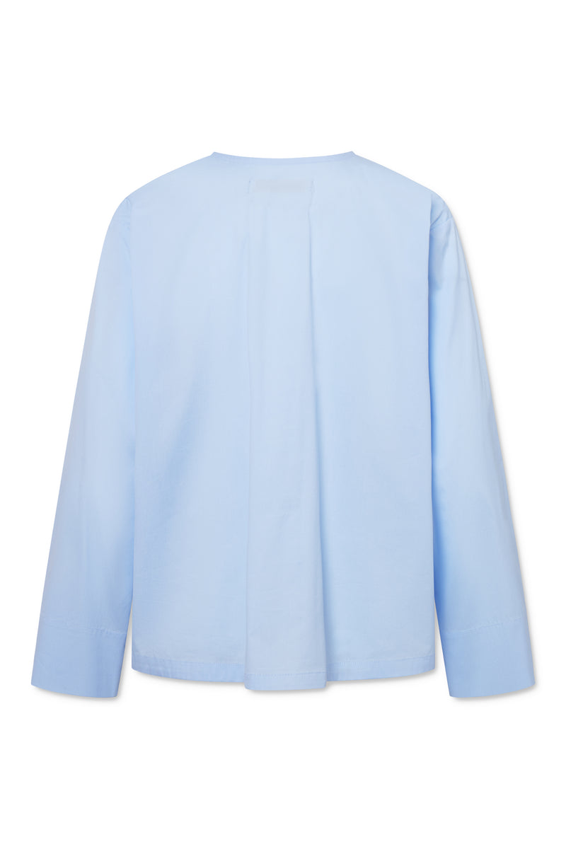 Naja Lauf NATALIA BLOUSE FANCY POPLIN BLOUSES LIGHT BLUE