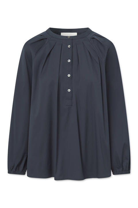 Naja Lauf PATRICIA BLOUSE FANCY POPLIN SHIRTS NAVY