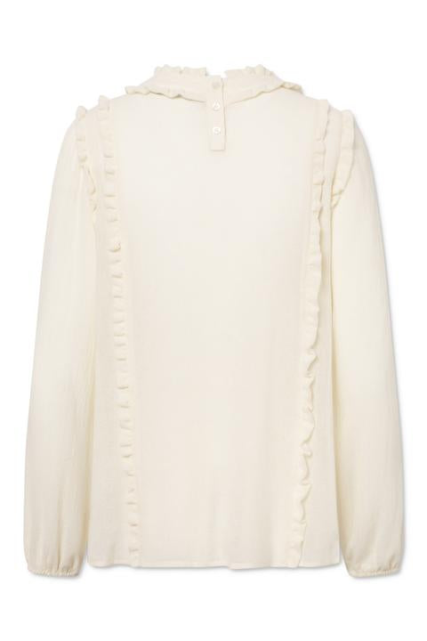 Naja Lauf POULA BLOUSE LOOSE CREPE BLOUSES ECRU