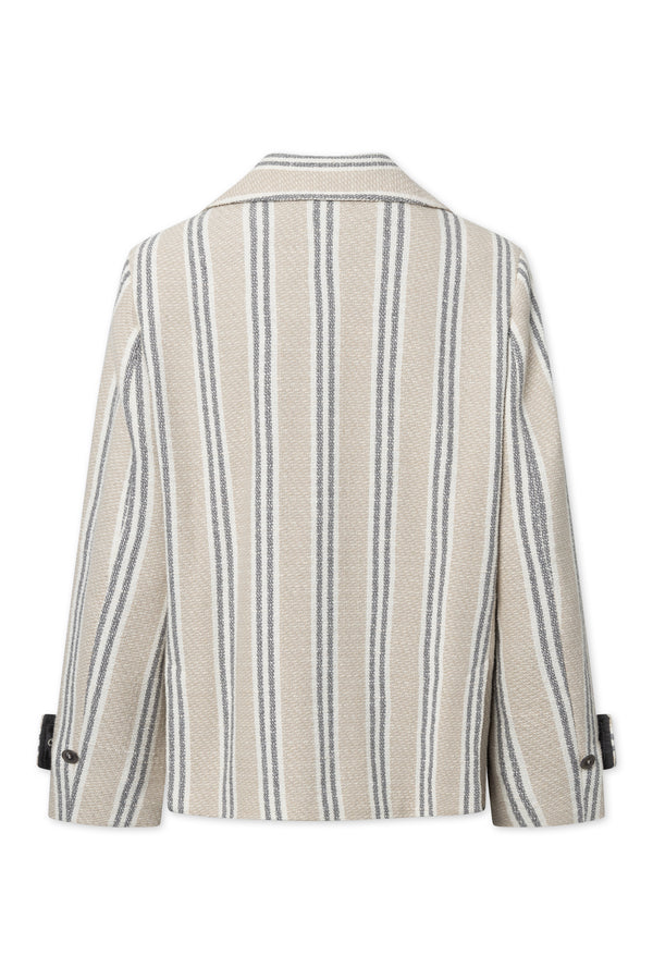 Naja Lauf RAKEL JACKET NATURAL STRIPE OUTERWEAR STONE