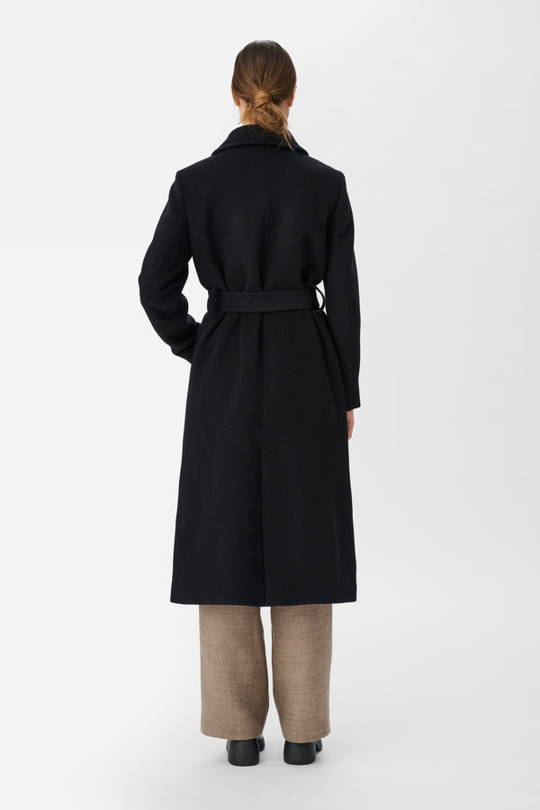 Naja Lauf RAMONA COAT MELTON WOOL COATS BLACK