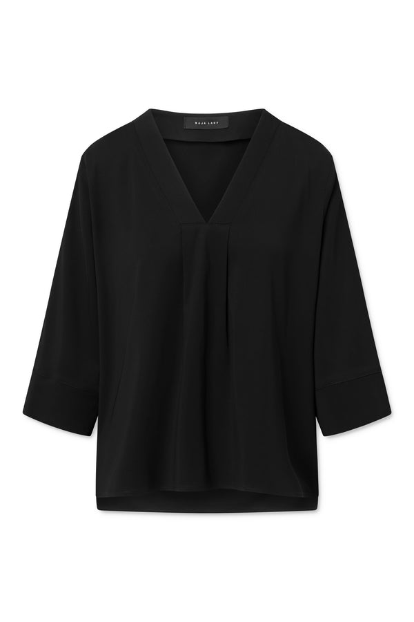 Naja Lauf ROSEMARIE BLOUSE DENSE STRETCH BLOUSES BLACK