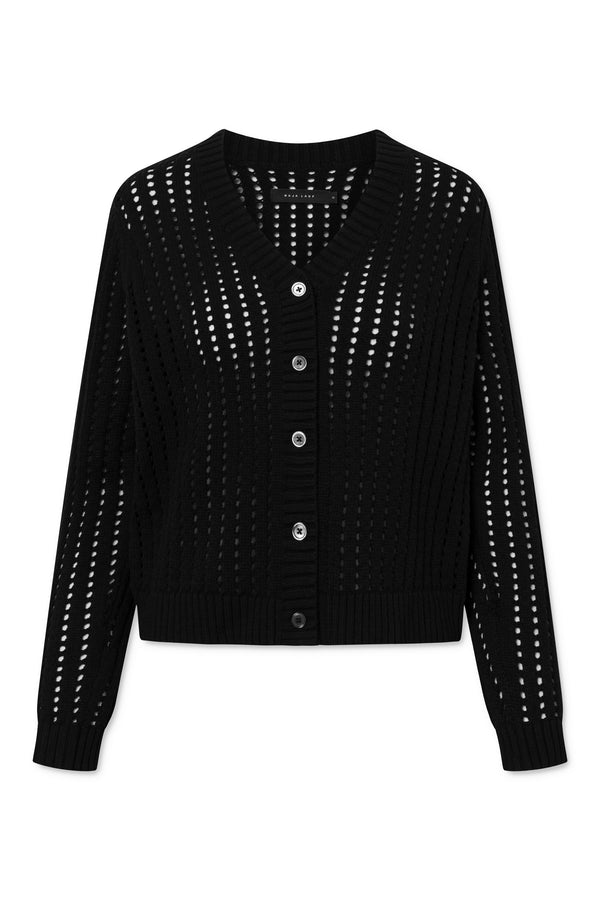 Naja Lauf ROSIE CARDIGAN OPEN KNIT KNITWEAR BLACK