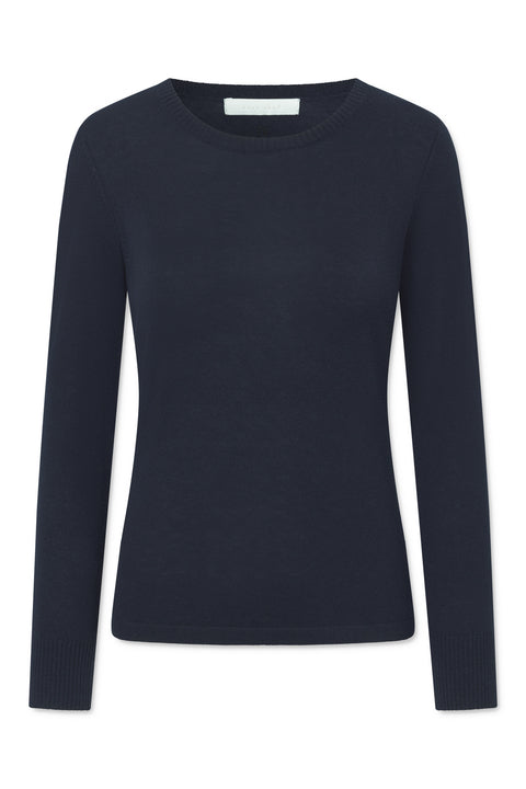 Naja Lauf SALMA SWEATER WOOL COTTON KNITWEAR DARK BLUE