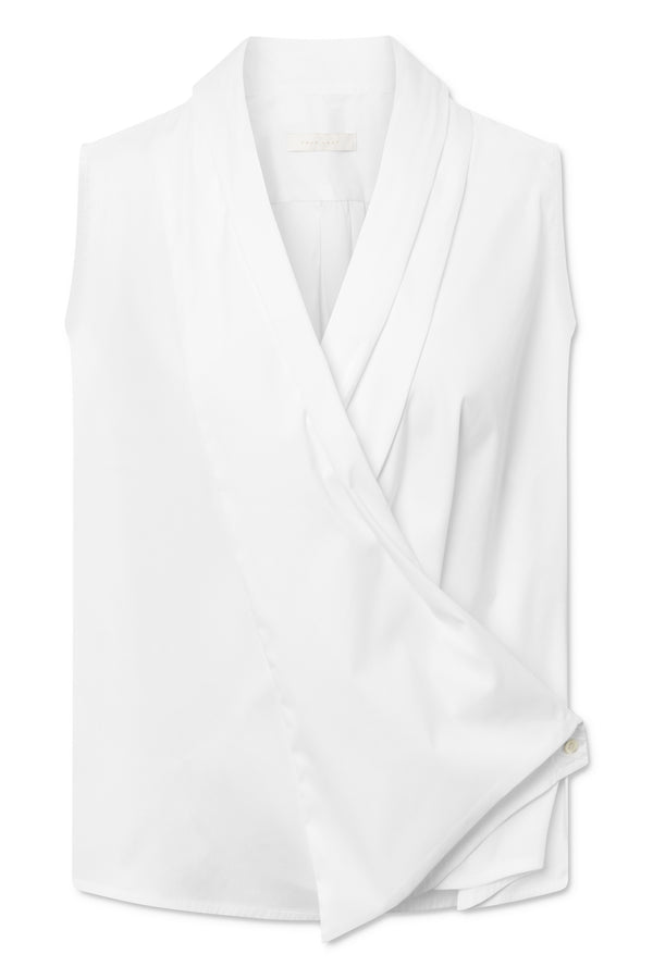 Naja Lauf SHALOM TOP FANCY POPLIN SHIRTS WHITE