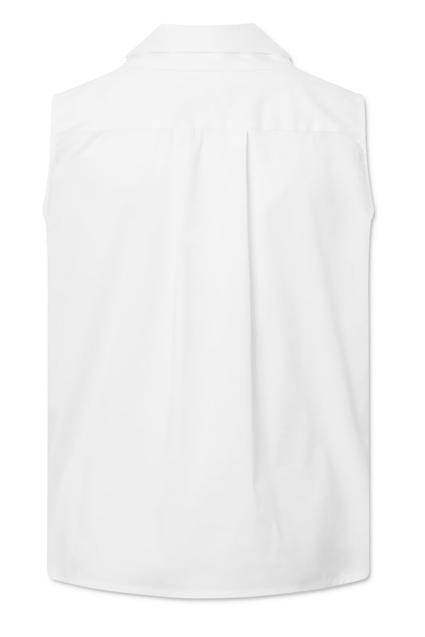 Naja Lauf SHALOM TOP FANCY POPLIN SHIRTS WHITE