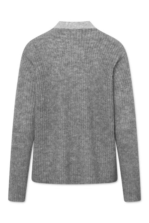 Naja Lauf SIBILLE CARDIGAN MOHAIR KNITWEAR GREY MELANGE