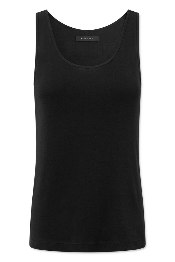 Naja Lauf SKY TANKTOP BAMBOO RIB BLOUSES BLACK