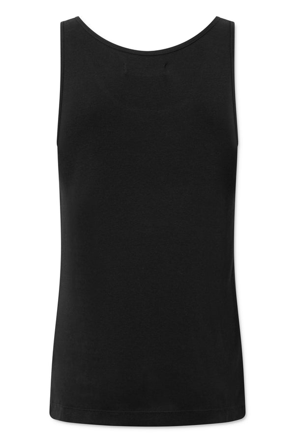 Naja Lauf SKY TANKTOP BAMBOO RIB BLOUSES BLACK