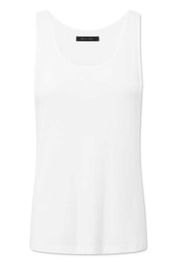 Naja Lauf SKY TANKTOP BAMBOO RIB BLOUSES WHITE