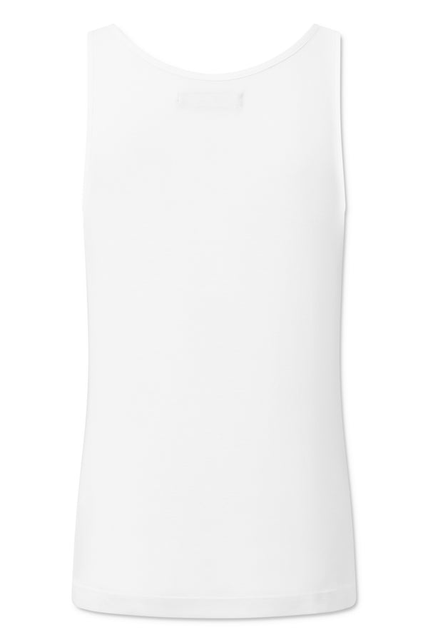 Naja Lauf SKY TANKTOP BAMBOO RIB BLOUSES WHITE