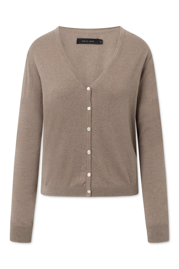 Naja Lauf SOLA CARDIGAN COTTON CASHMERE KNITWEAR CAPPUCCINO