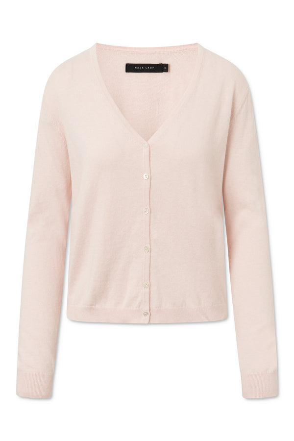 Naja Lauf SOLA CARDIGAN COTTON CASHMERE KNITWEAR ROSEWATER