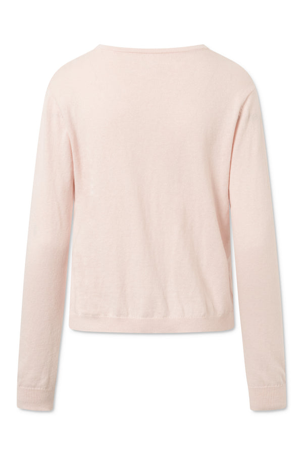 Naja Lauf SOLA CARDIGAN COTTON CASHMERE KNITWEAR ROSEWATER