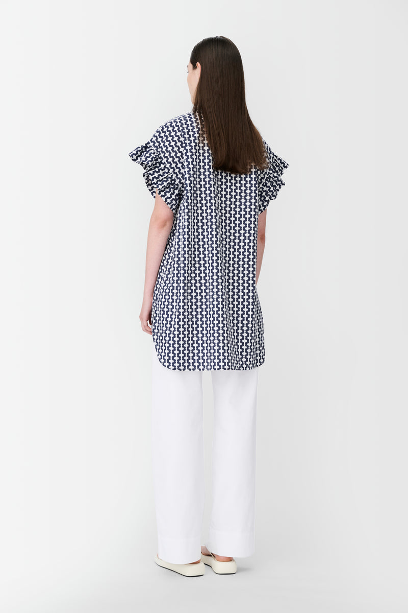 Naja Lauf TANNIE BLOUSE DOTS IN A ROW BLOUSES NAVY