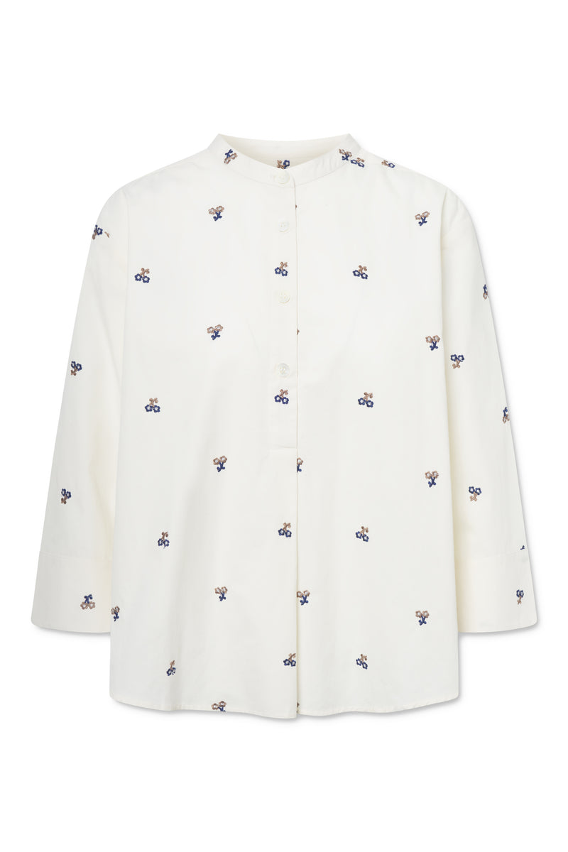 Naja Lauf TINKA SHIRT EMBROIDERED FLOWER SHIRTS BUTTER