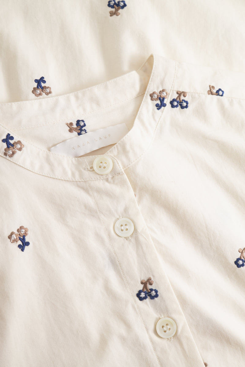 Naja Lauf TINKA SHIRT EMBROIDERED FLOWER SHIRTS BUTTER