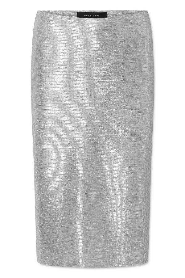 Naja Lauf VIVI SKIRT GLITTER STRETCH SKIRTS SILVER