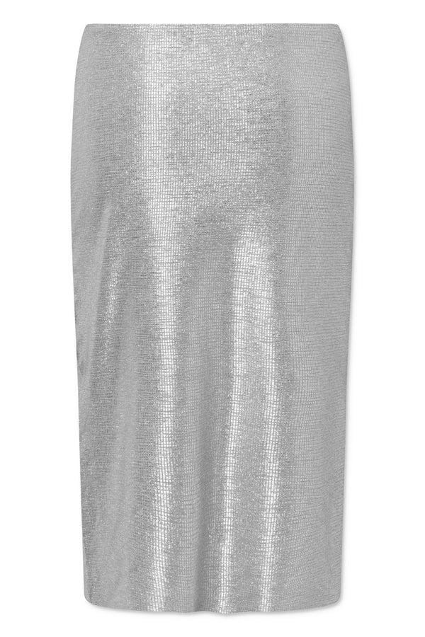 Naja Lauf VIVI SKIRT GLITTER STRETCH SKIRTS SILVER